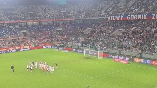 Niedosyt w Zabrzu po szalonym meczu. Fani podziękowali piłkarzom za walkę z Monaco